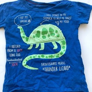 NEXT 5-6 Blue Dinosaur Graphic Kids T-Shirt